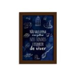 Quadro Harry Frase Bruxinho Viver Moldura Marrom 33x43cm