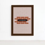 Quadro Harry Frase Infantil Plataform Moldura Marrom 22x32cm