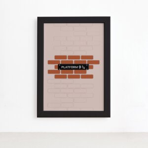Quadro Harry Frase Infantil Plataform Moldura Preta 22x32cm,Quadro Harry Frase Infantil Plataform Moldura Preta 22x32cm