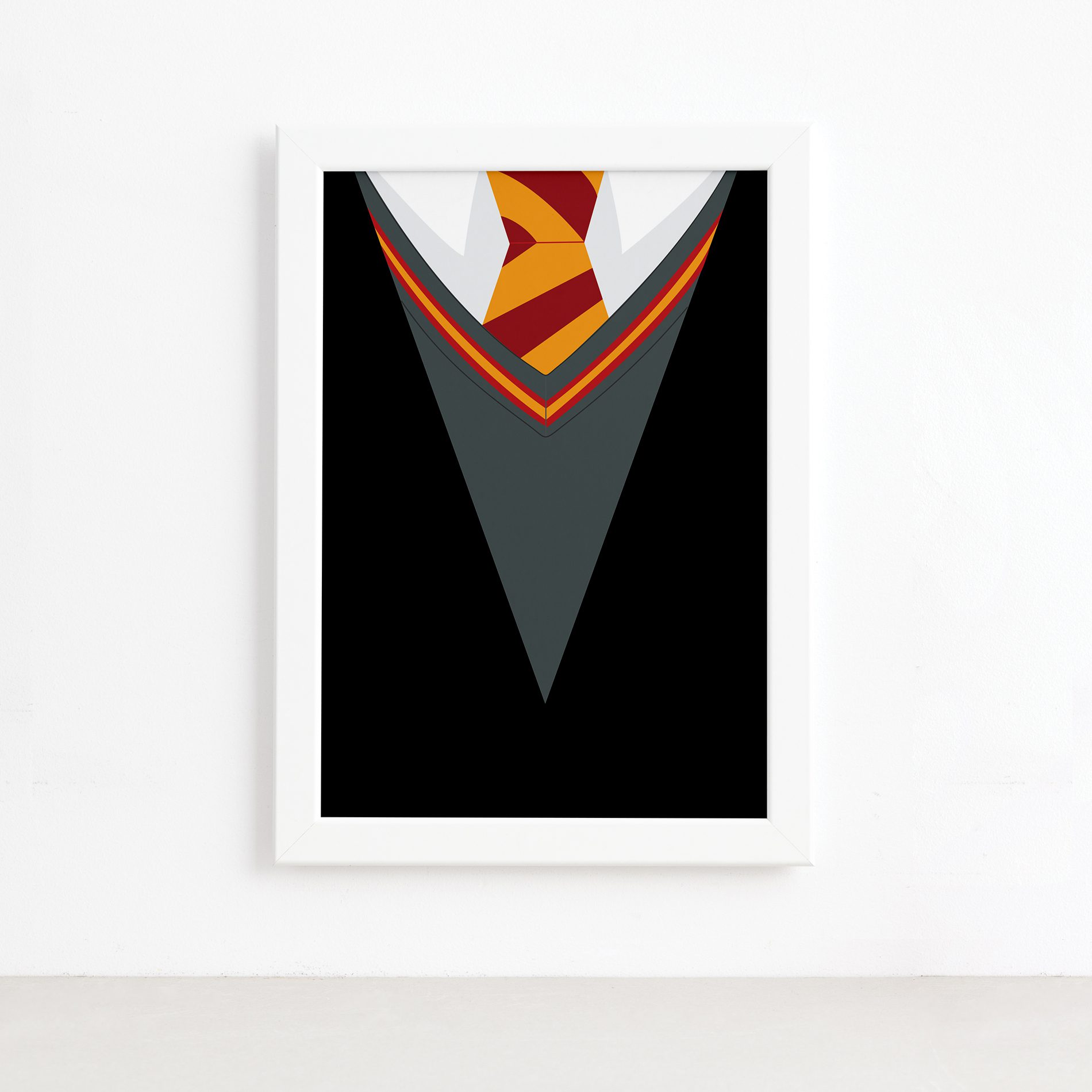 Quadro Harry Bruxinho Gravata Moldura Branca 22x32cm,Quadro Harry Bruxinho Gravata Moldura Branca 22x32cm