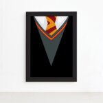 Quadro Harry Bruxinho Gravata Moldura Preta 22x32cm