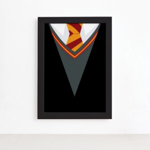 Quadro Harry Bruxinho Gravata Moldura Preta 22x32cm,Quadro Harry Bruxinho Gravata Moldura Preta 22x32cm