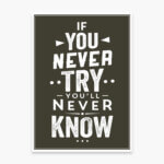 Placa Decorativa MDF Frase Never Know