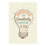 Placa Decorativa MDF Frase Criatividade 30x40