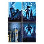 Placas Decorativas Super Heróis Geek 20x30cm Kit 4un