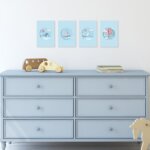 Placas Decorativas para Quarto Infantil Praia 20x30cm Kit4un