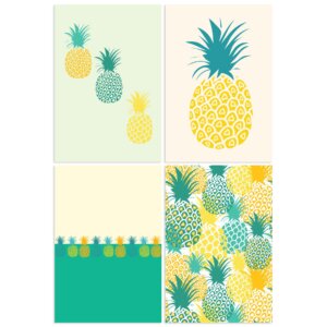Kit de Placas Abacaxi Mesclados 4un 20x30cm
