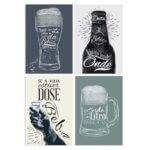 Placas Decorativas MDF Bar Boteco 30x40cm Kit 4un