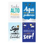 Kit Placa Decorativa MDF Frases Infantis 4un
