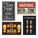 Placas Decorativas Frases Cerveja 30x40cm Kit 4un