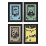 Quadros Religiosos Santos Juninos Moldura Preta 33x43cm Kit 4un