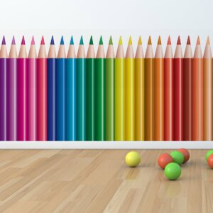 Adesivo de Parede Infantil Lápis de Cor