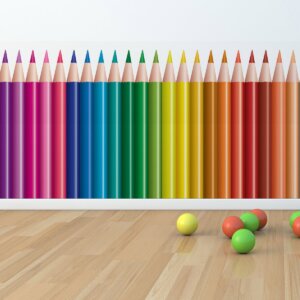 Adesivo de Parede Infantil Lápis de Cor