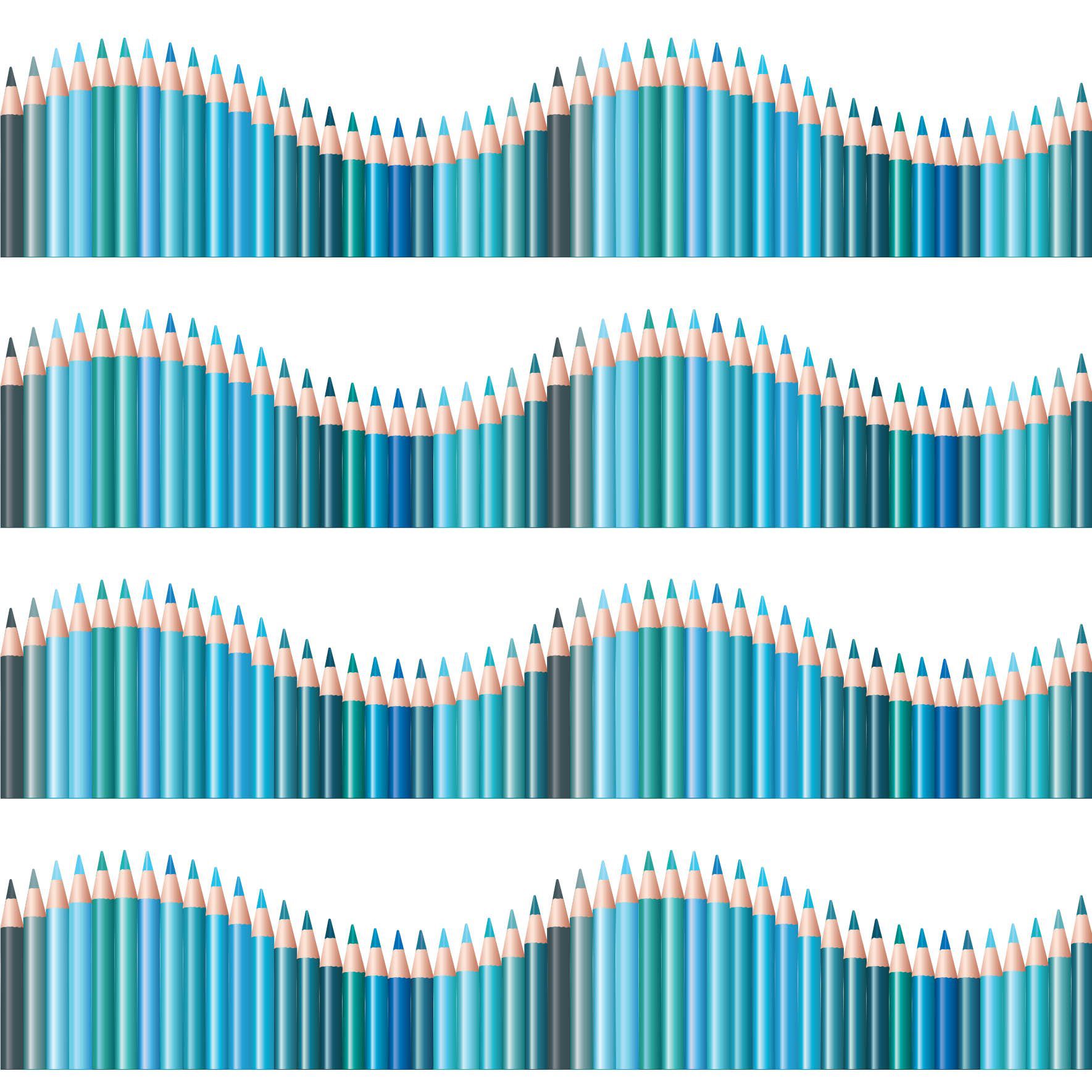 Adesivo de Parede Faixa Decorativa Infantil Lápis 10m x 10cm