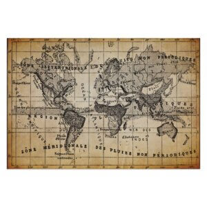 Placa Decorativa Vintage Mapa Antigo Meridional