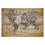 Placa Decorativa Vintage Mapa Antigo Meridional 30x40cm