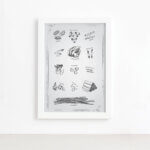 Quadro Cozinha Tipos Massas Italianas Moldura Branca 22x32cm