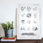 Placa Decorativa MDF Tipos de Massas Italianas 20x30cm