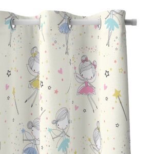 Cortina Infantil para Quarto de Meninas Fadas 2,80m x 1,40m