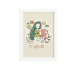 Quadro Signo Aquário Moldura Branca 33x43cm