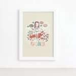 Quadro Signo Câncer Moldura Branca 22x32cm