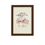 Quadro Signo Câncer Moldura Marrom 33x43cm