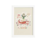 Quadro Signo Escorpião Moldura Branca 33x43cm