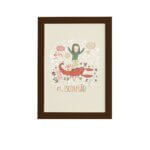 Quadro Signo Escorpião Moldura Marrom 33x43cm