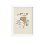 Quadro Signo Leão Moldura Branca 33x43cm