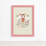 Quadro Signo Libra Moldura Rosa 22x32cm
