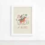 Quadro Signo Sagitário Moldura Branca 22x32cm