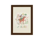 Quadro Signo Sagitário Moldura Marrom 33x43cm
