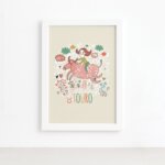 Quadro Signo Touro Moldura Branca 22x32cm