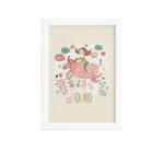 Quadro Signo Touro Moldura Branca 33x43cm
