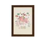 Quadro Signo Touro Moldura Marrom 33x43cm