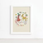 Quadro Signo Virgem Moldura Branca 22x32cm