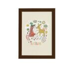 Quadro Signo Virgem Moldura Marrom 33x43cm
