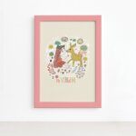 Quadro Signo Virgem Moldura Rosa 22x32cm