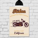 Placa Decorativa MDF Vintage Moto Riders 30x40