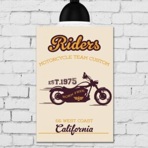 Placa Decorativa MDF Vintage Moto Riders