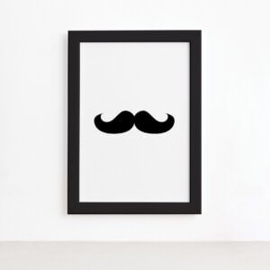 Quadro Decorativa Namorados - Bigode Moldura Preta 22x32cm,Quadro Decorativa Namorados - Bigode Moldura Preta 22x32cm