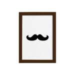 Quadro Decorativa Namorados - Bigode Moldura Marrom 33x43cm