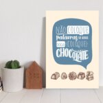 Placa Decorativa MDF Chocolate Frase Boca 20x30cm