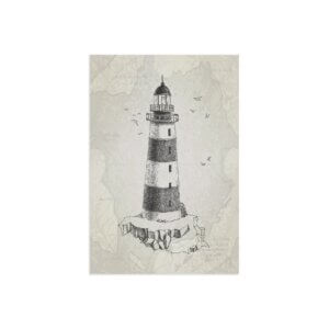 Placa Decorativa Vintage Náutico Farol 30x40cm