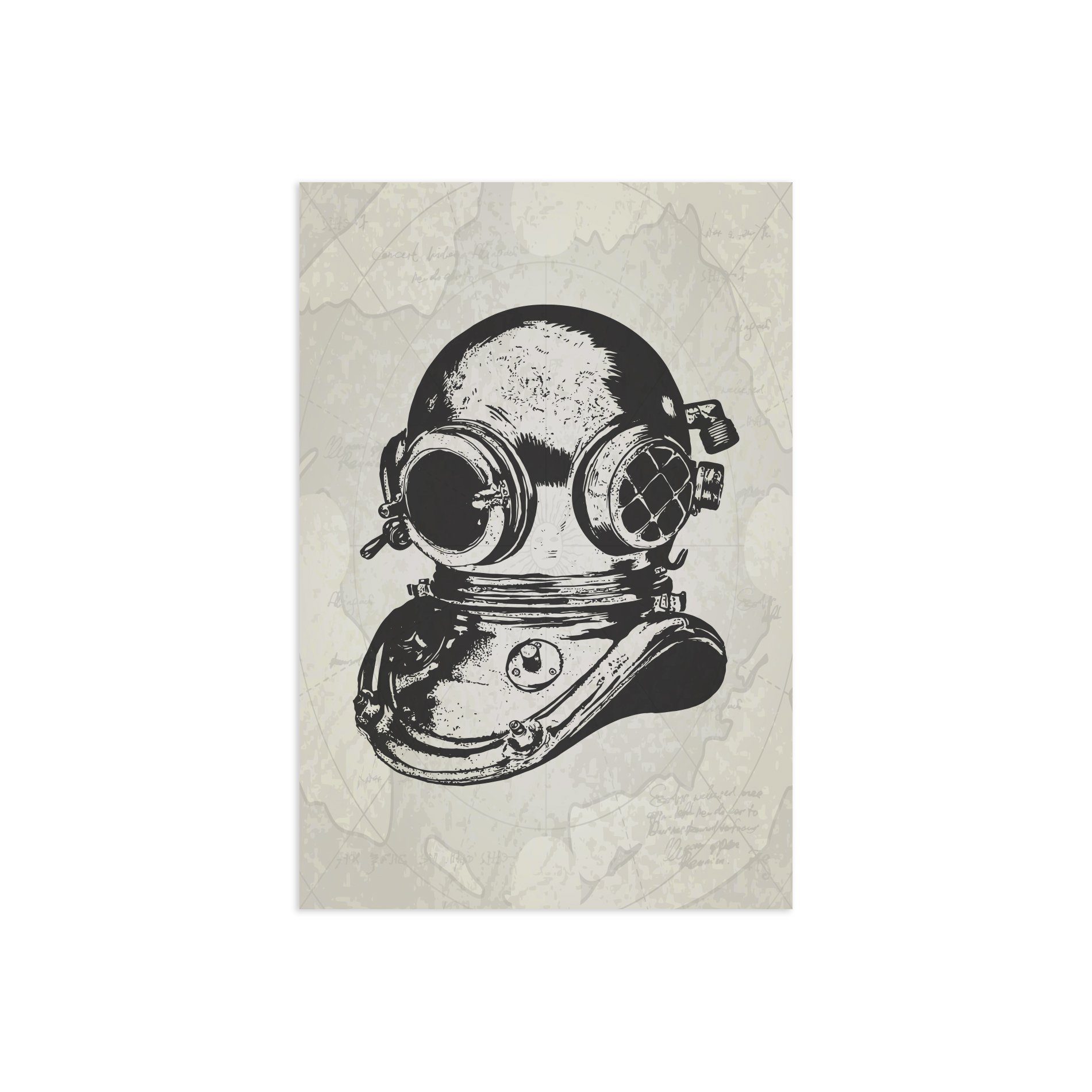 Placa Decorativa Vintage Náutico Mergulho 20x30cm