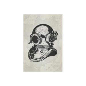 Placa Decorativa Vintage Náutico Mergulho 30x40cm