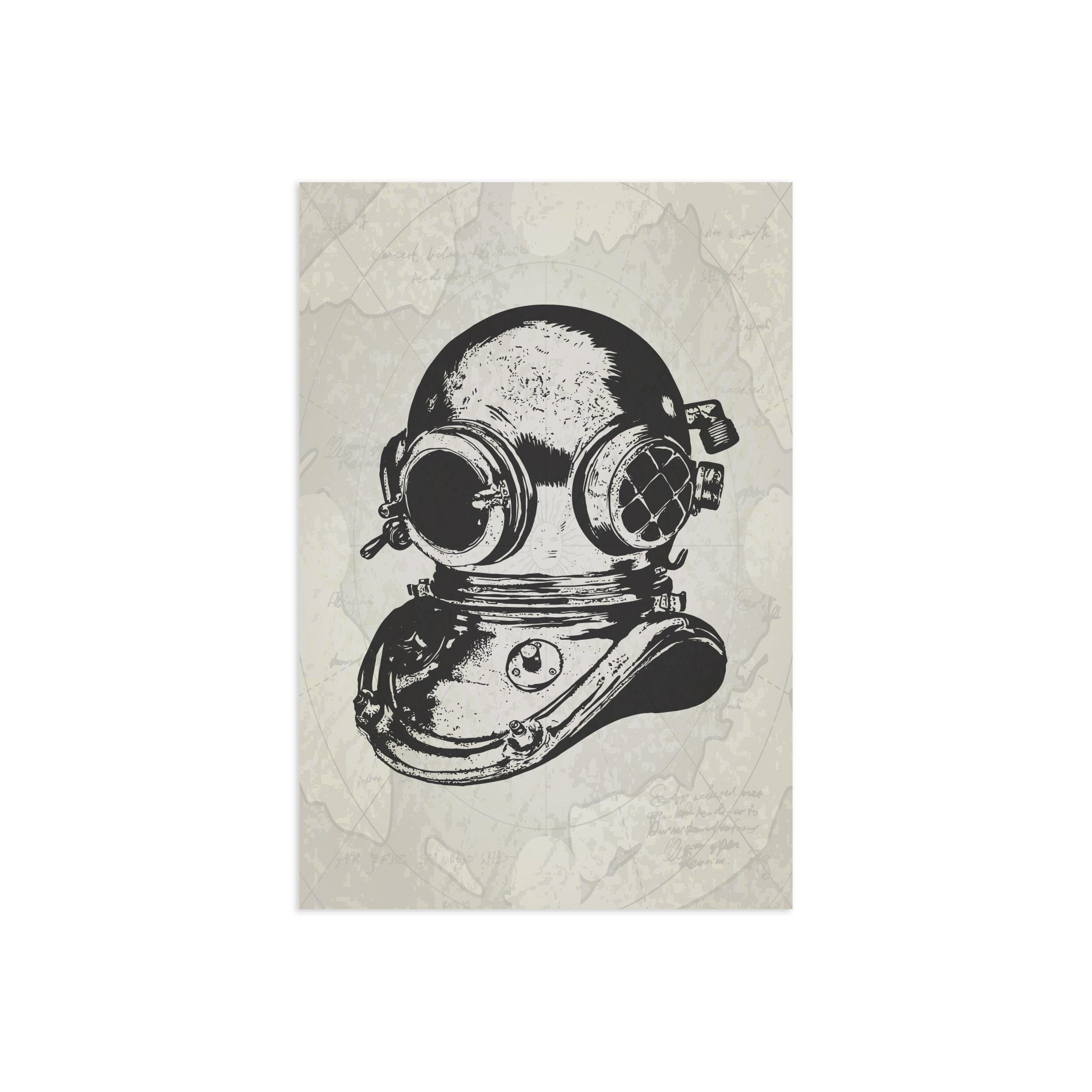 Placa Decorativa Vintage Náutico Mergulho 30x40cm