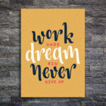 Placa Decorativa MDF Frase Sonhar Grande 30x40