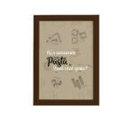 Quadro Cozinha Pasta Italiana Amamos Moldura Marrom 33x43cm
