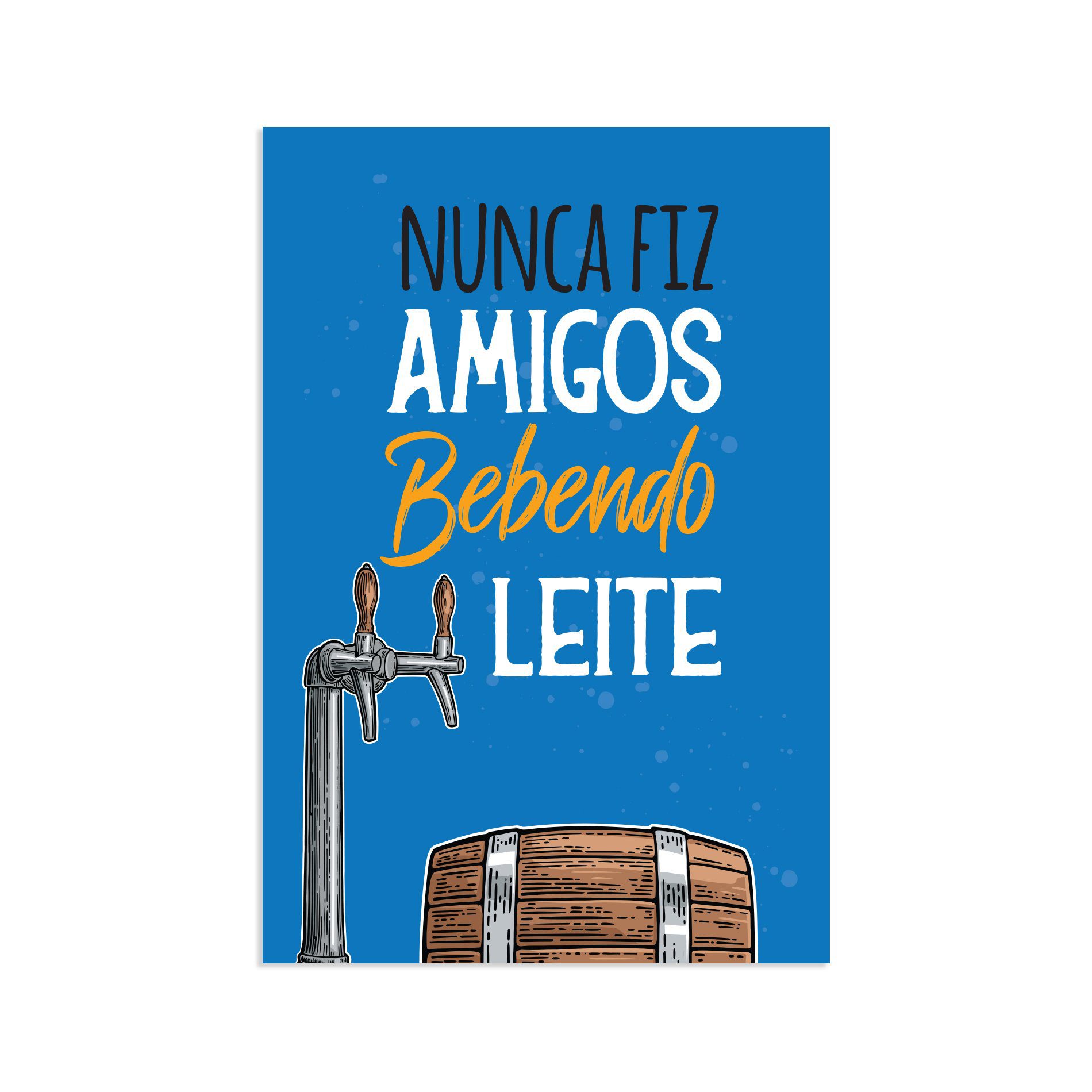 Placa Decorativa Frase Amigos Bebendo 30x40cm